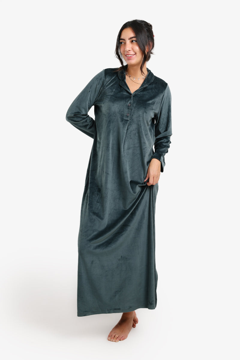 Carina - Velvet Relaxed Nightgown