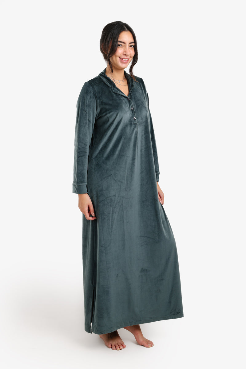 Carina - Velvet Relaxed Nightgown