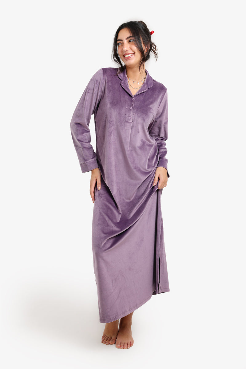 Carina - Velvet Relaxed Nightgown