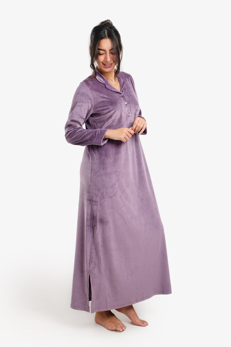 Carina - Velvet Relaxed Nightgown