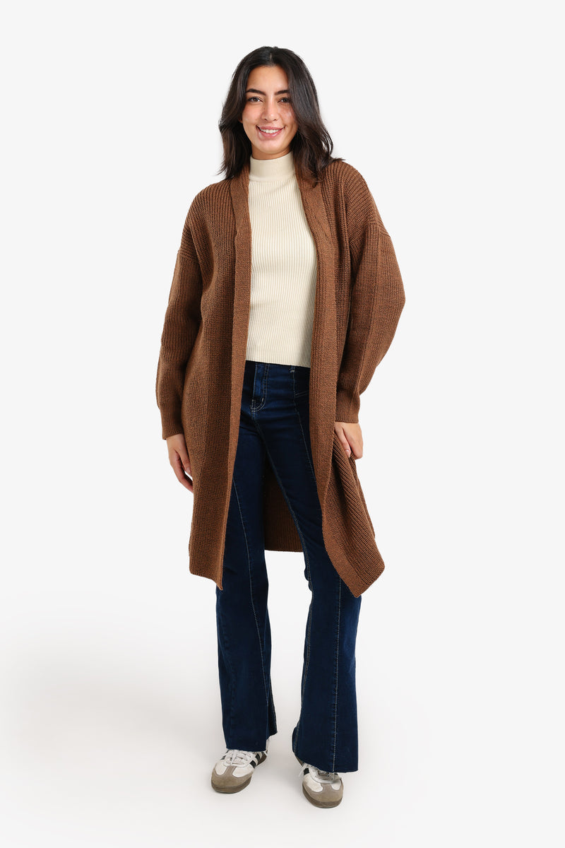 Carina - Relaxed Knee-Length Cardigan