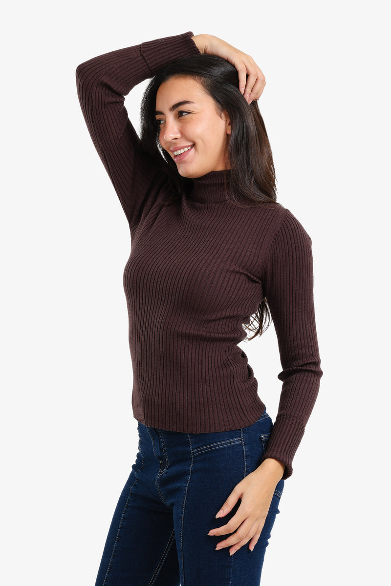 Carina - Ribbed Turtleneck Pullover