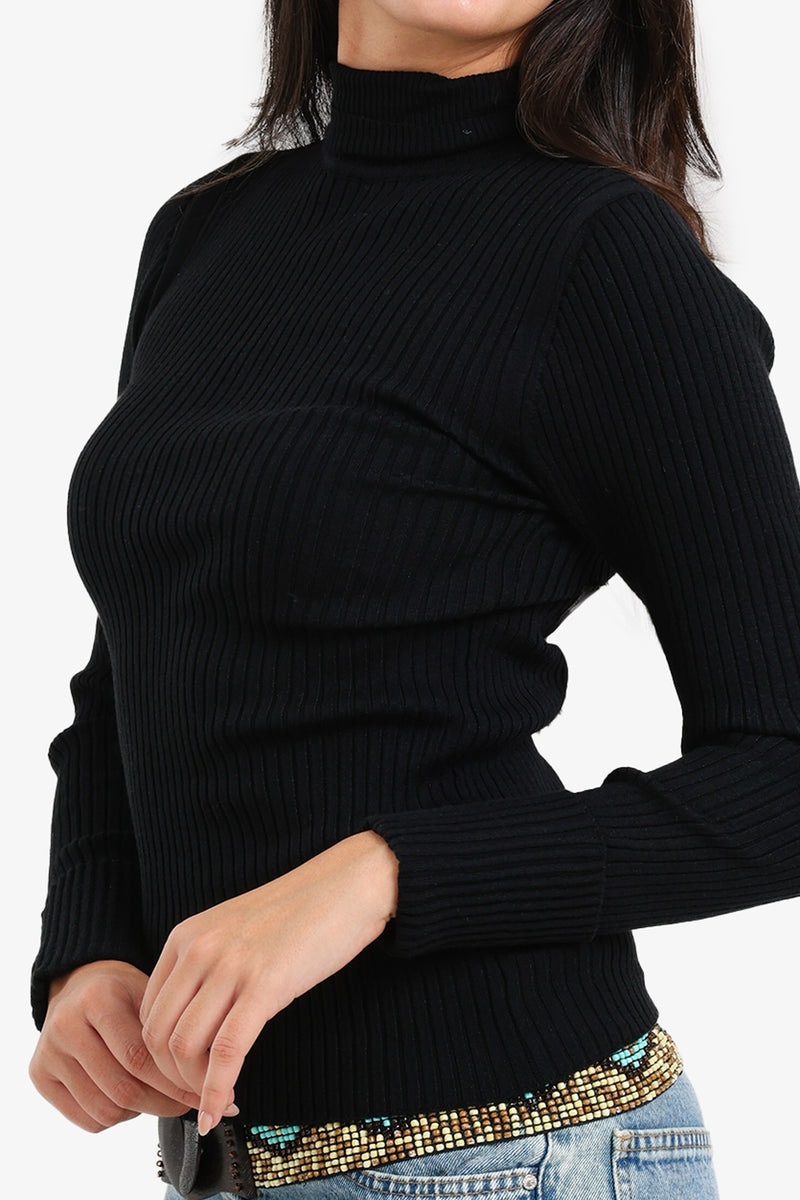 Carina - Ribbed Turtleneck Pullover