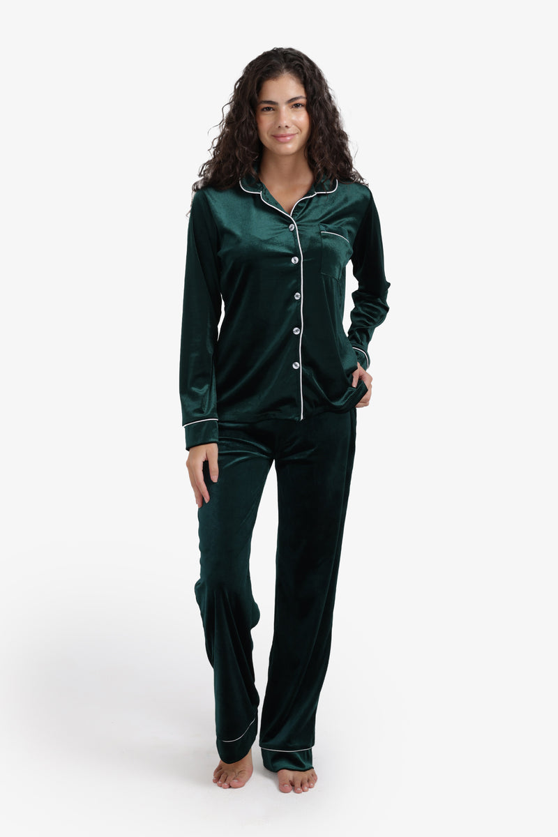 Carina - Classic Velvet Pyjama Set