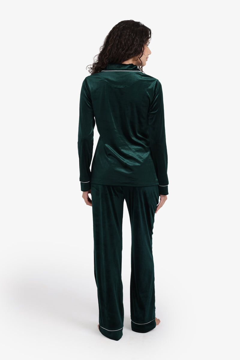 Carina - Classic Velvet Pyjama Set