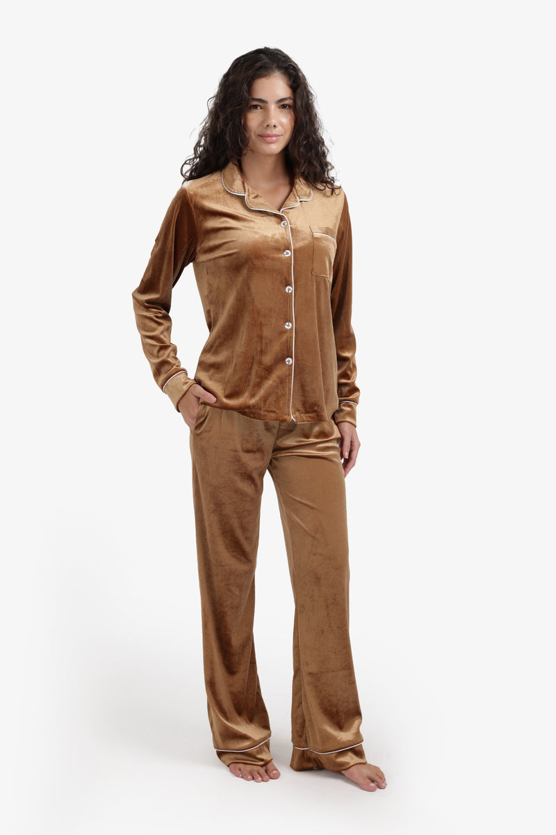 Carina - Classic Velvet Pyjama Set
