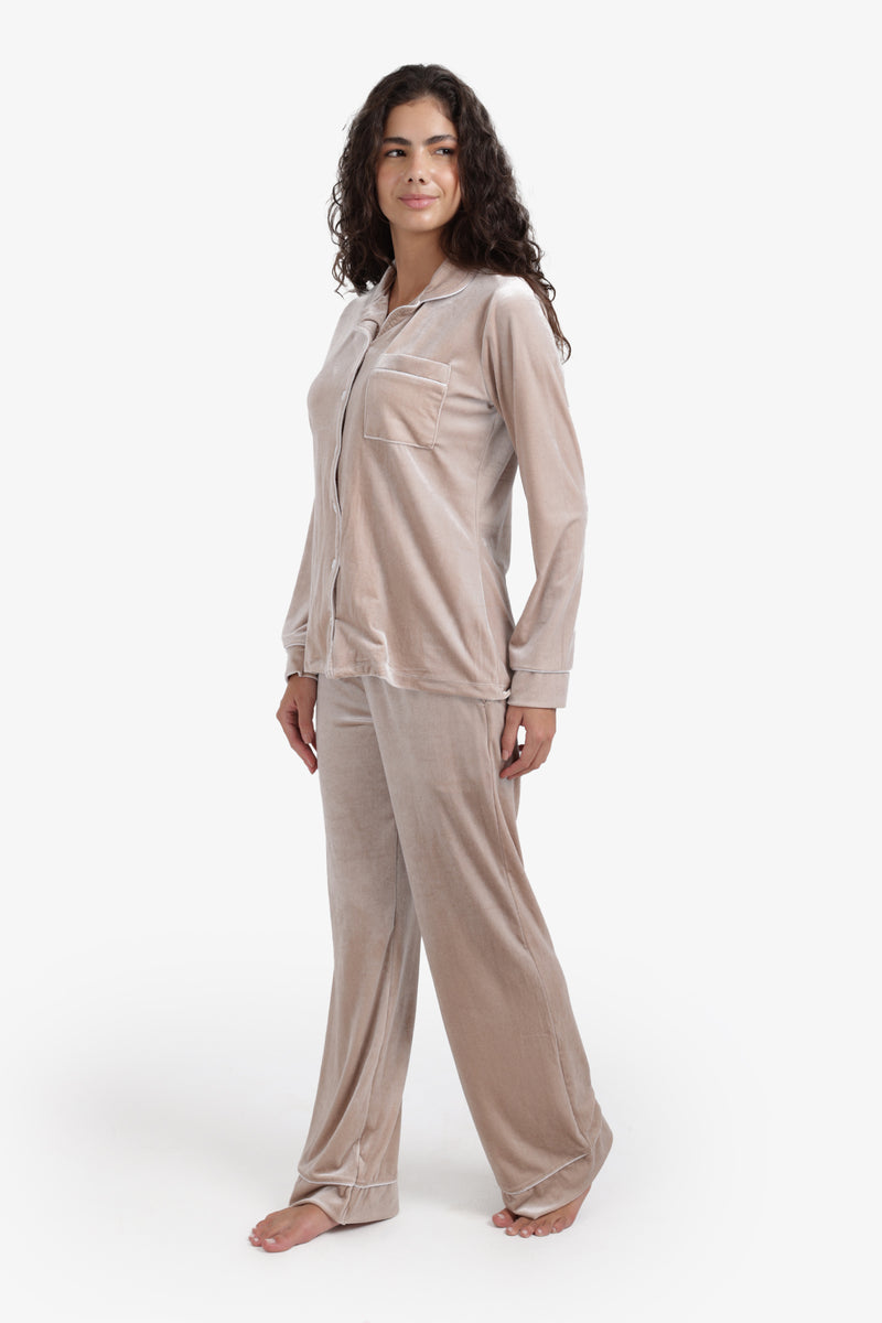 Carina - Classic Velvet Pyjama Set