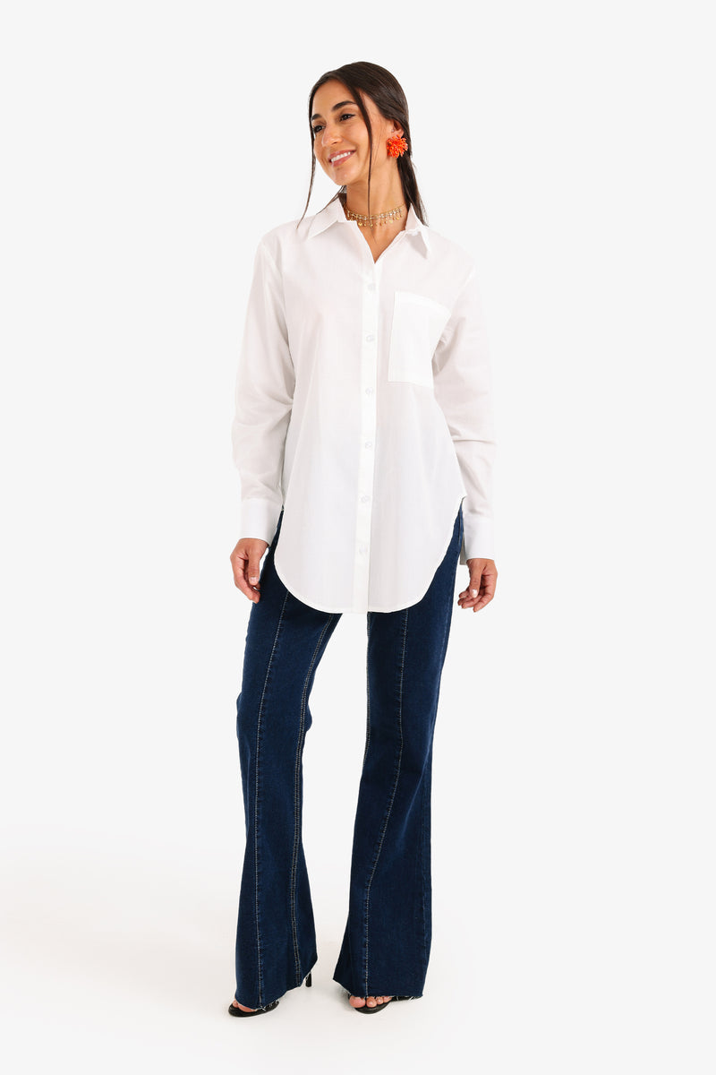 Carina - Asymetrical Hem Shirt