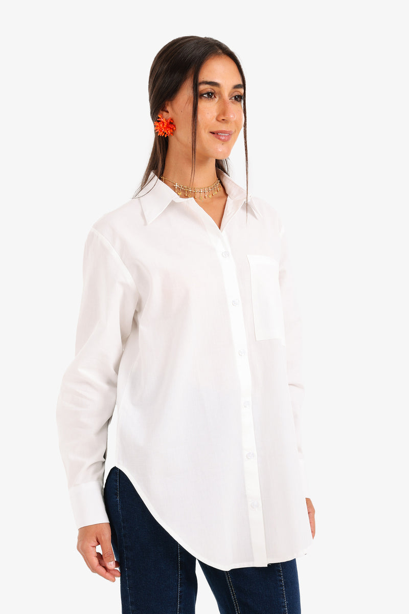 Carina - Asymetrical Hem Shirt