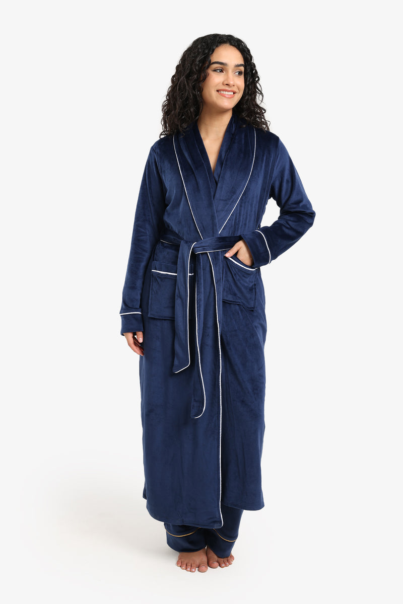 Carina - Velvet Relaxed Midi Robe