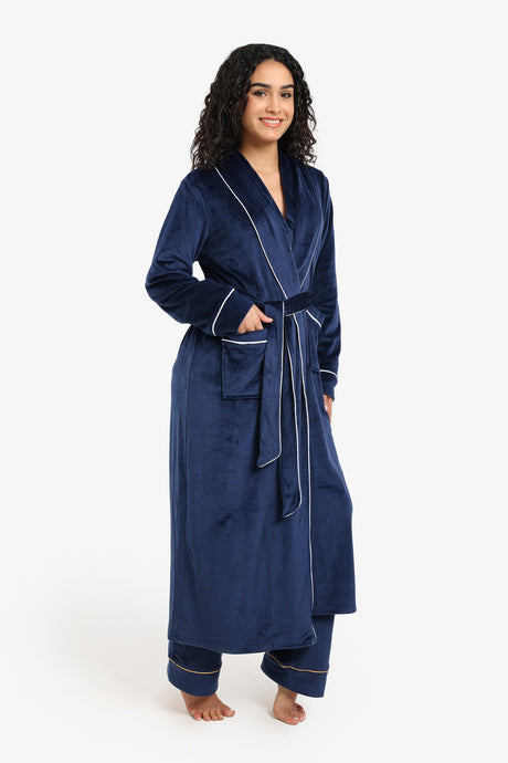 Carina - Velvet Relaxed Midi Robe