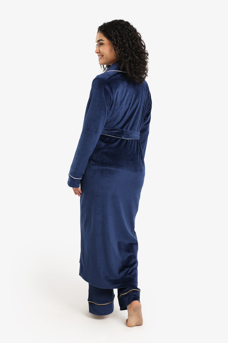 Carina - Velvet Relaxed Midi Robe
