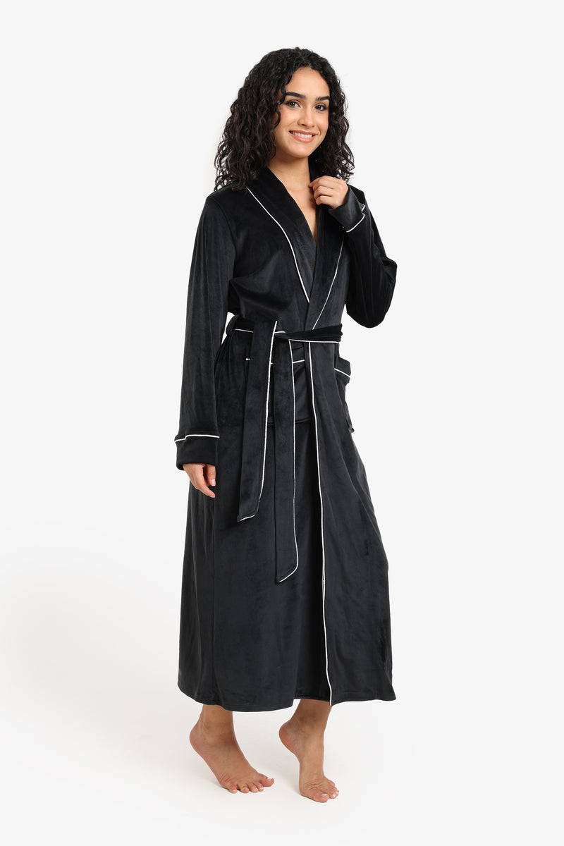 Carina - Velvet Relaxed Midi Robe