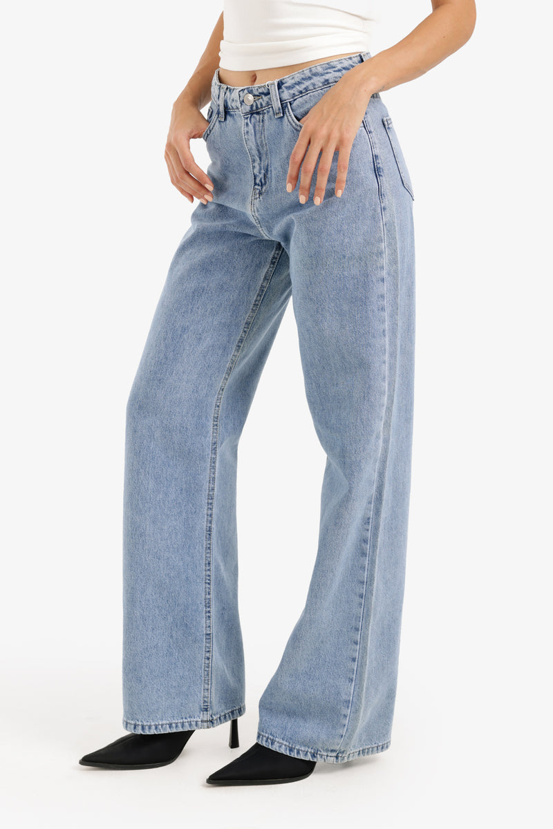 Carina - Straight Cut Denim Pants