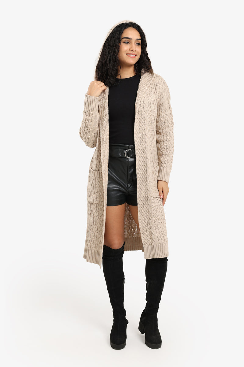 Carina - Hooded Midi Cardigan