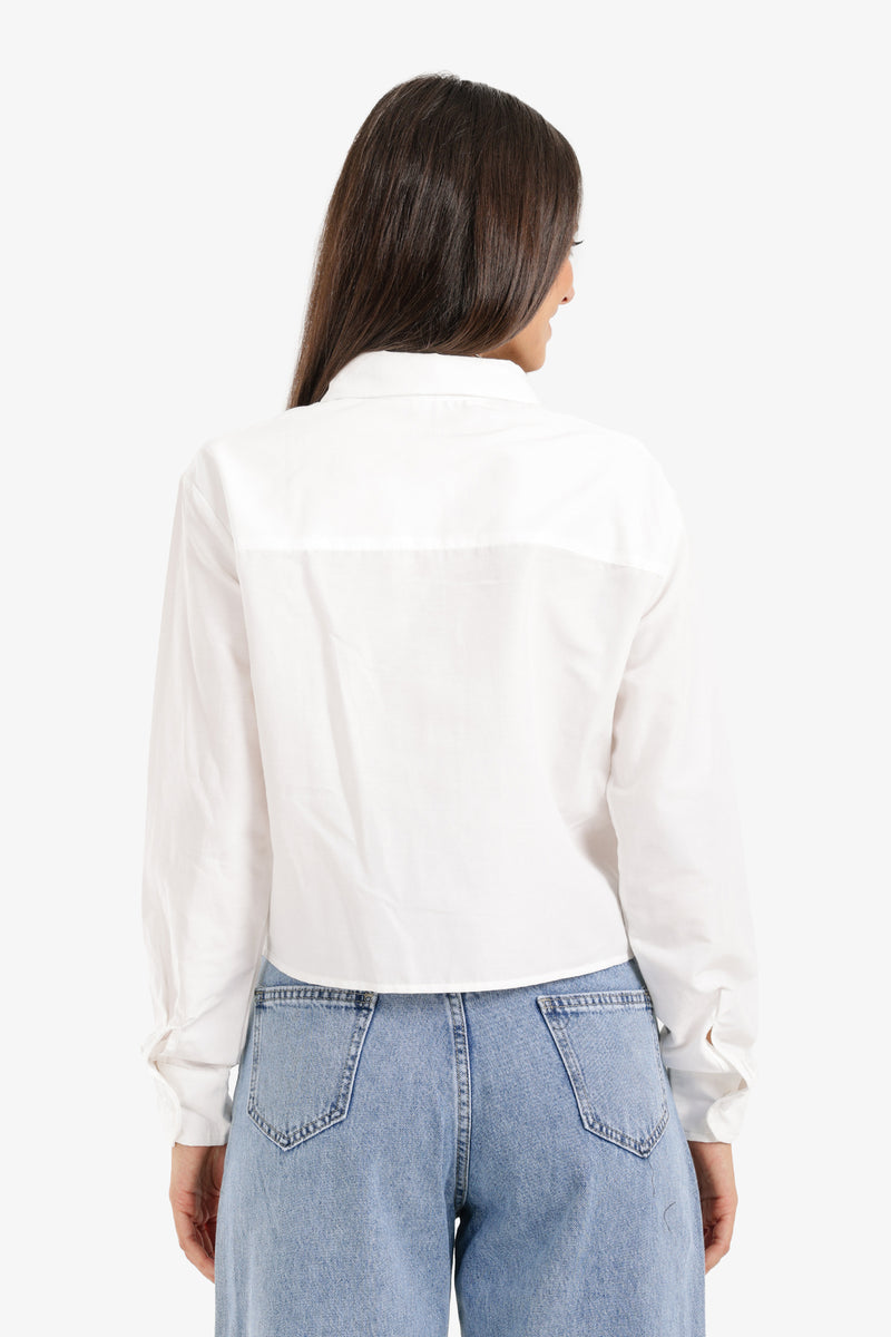 Carina - Cropped Button-Up Shirt
