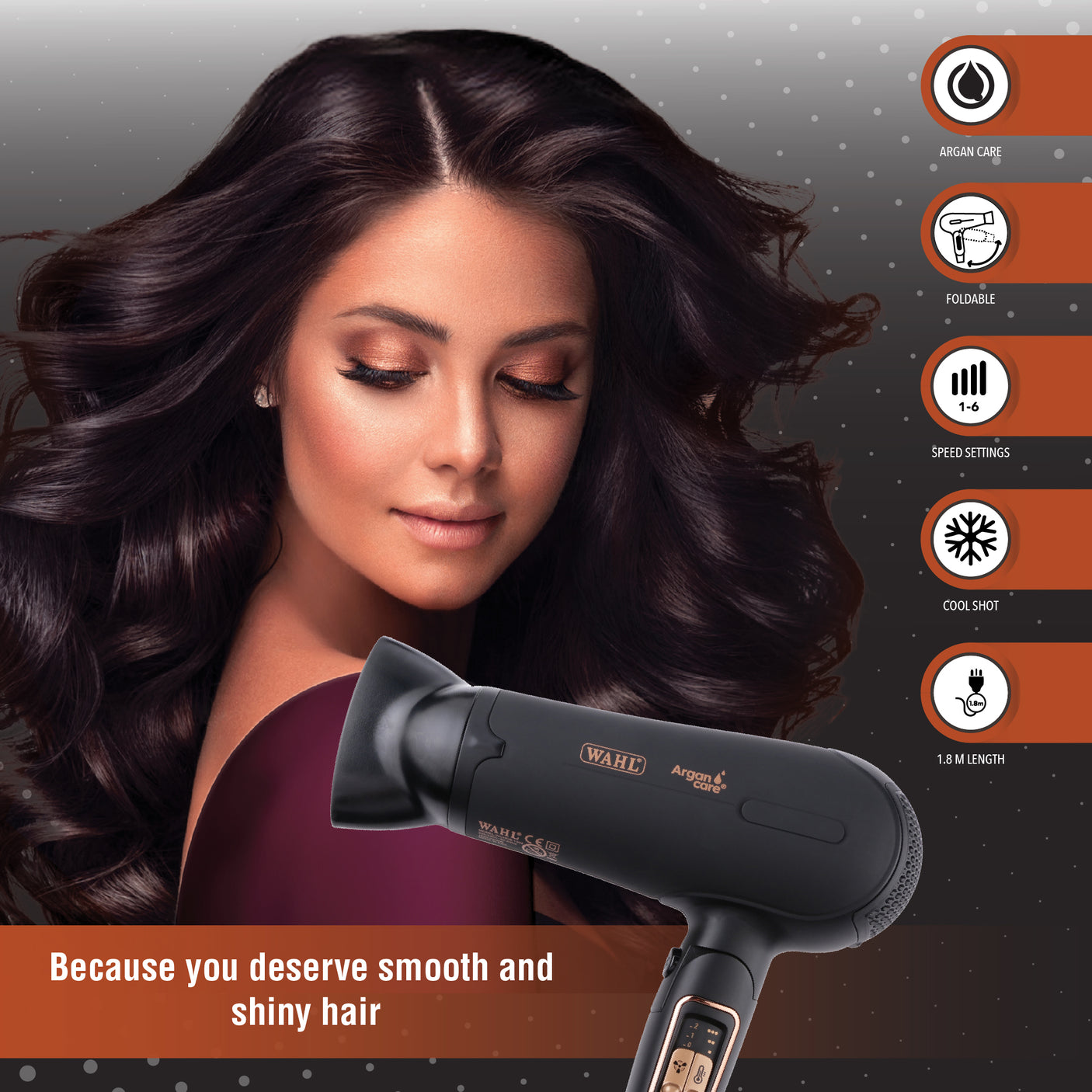 Wahl - Lightweight and powerful hair dryer for quick drying