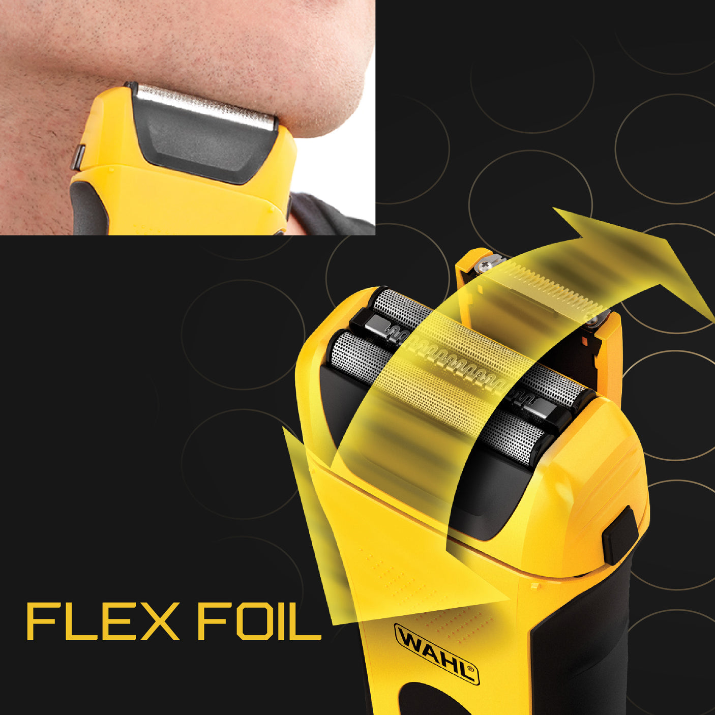 Wahl - Rechargeable electric shaver with ergonomic grip