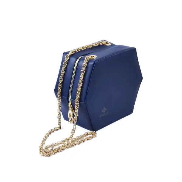 Leazus - Leather bag for women - Hexa navy blue