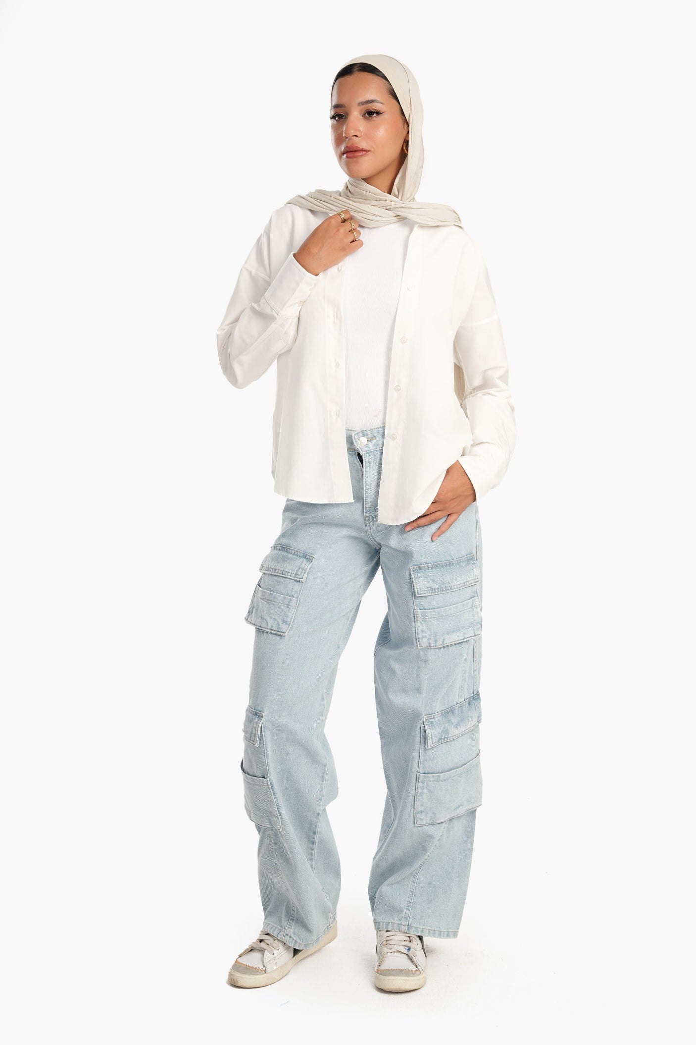 كارينا - قميص من مزيج القطن الأساسي