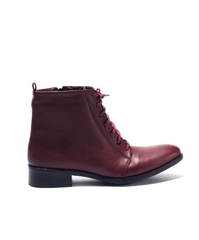 حذاء كاحل جلدي من XO STYLE