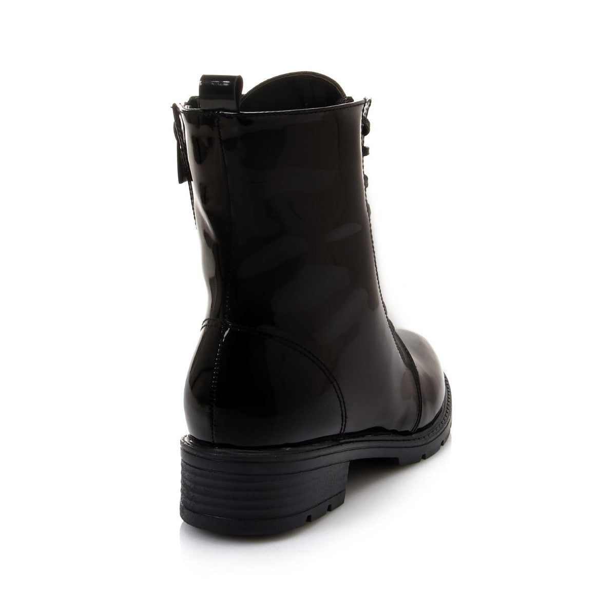 حذاء كاحل من الجلد بتصميم XO