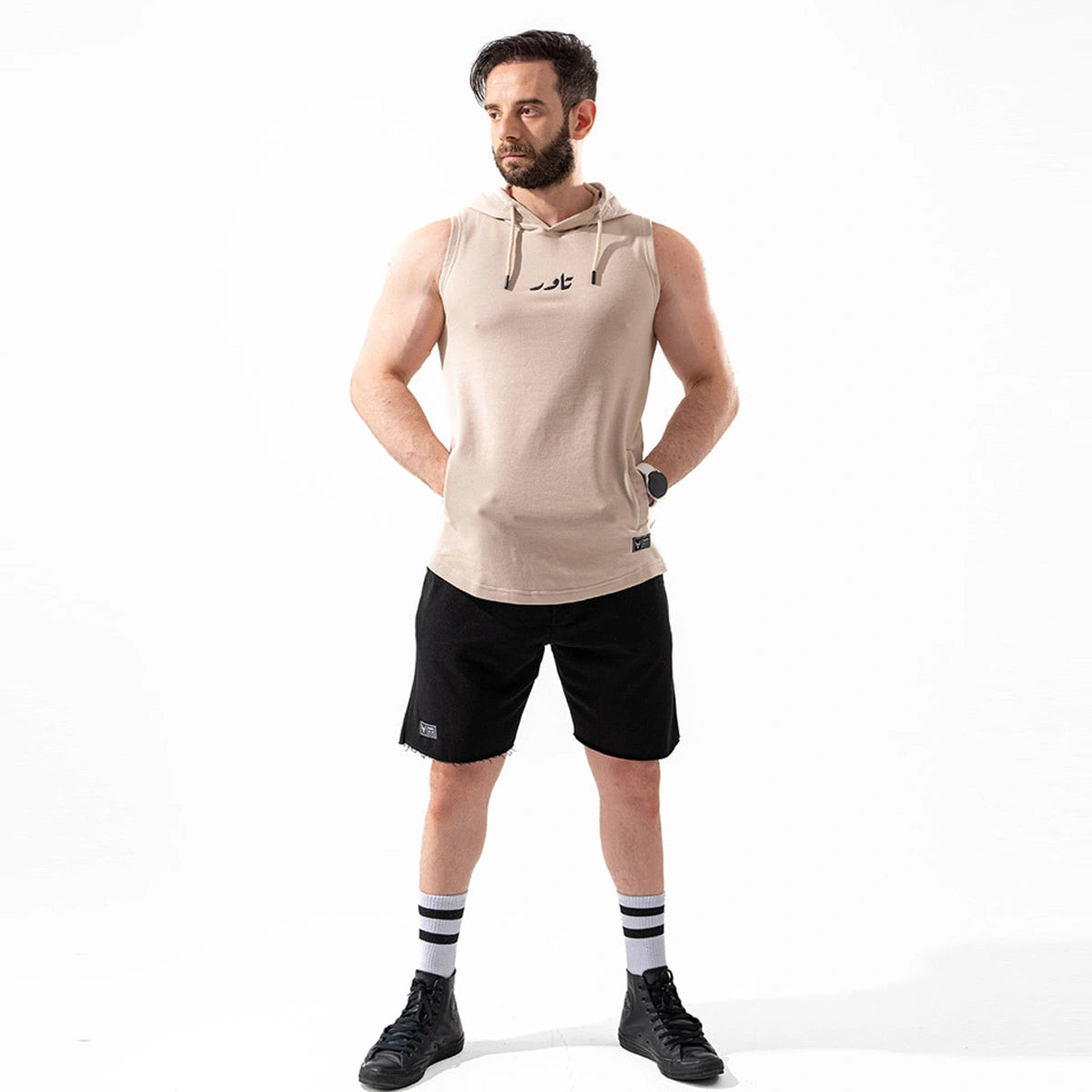 تاور - تي شيرت هودي رياضي للرجال