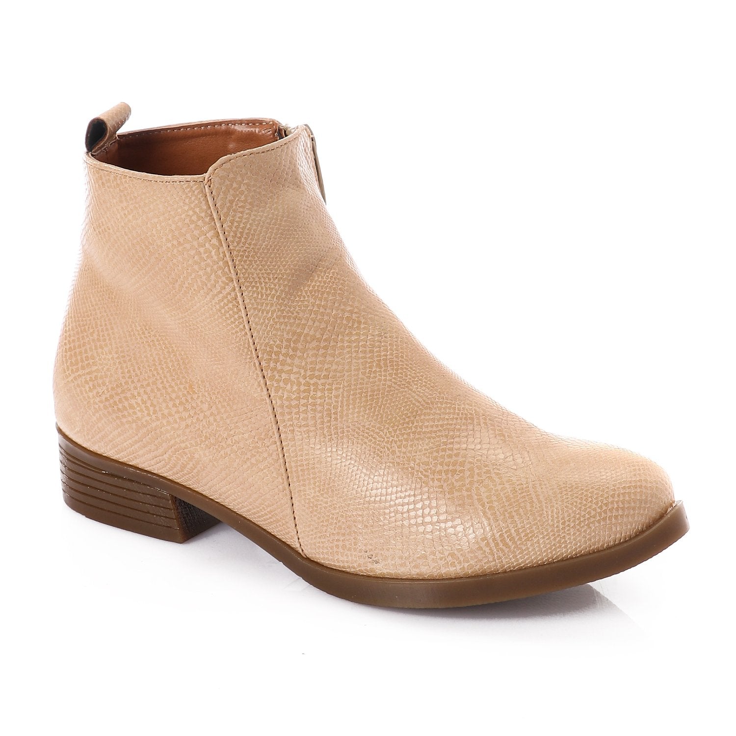 حذاء كاحل جلدي من XO STYLE