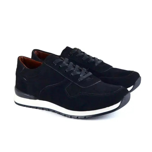 Leazus - LEATHER SNEAKER - S-5000 BLACK