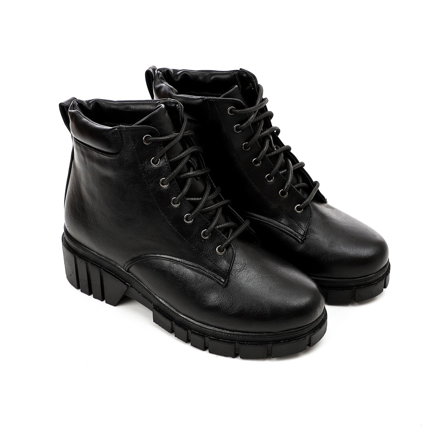 حذاء كاحل جلدي من XO STYLE