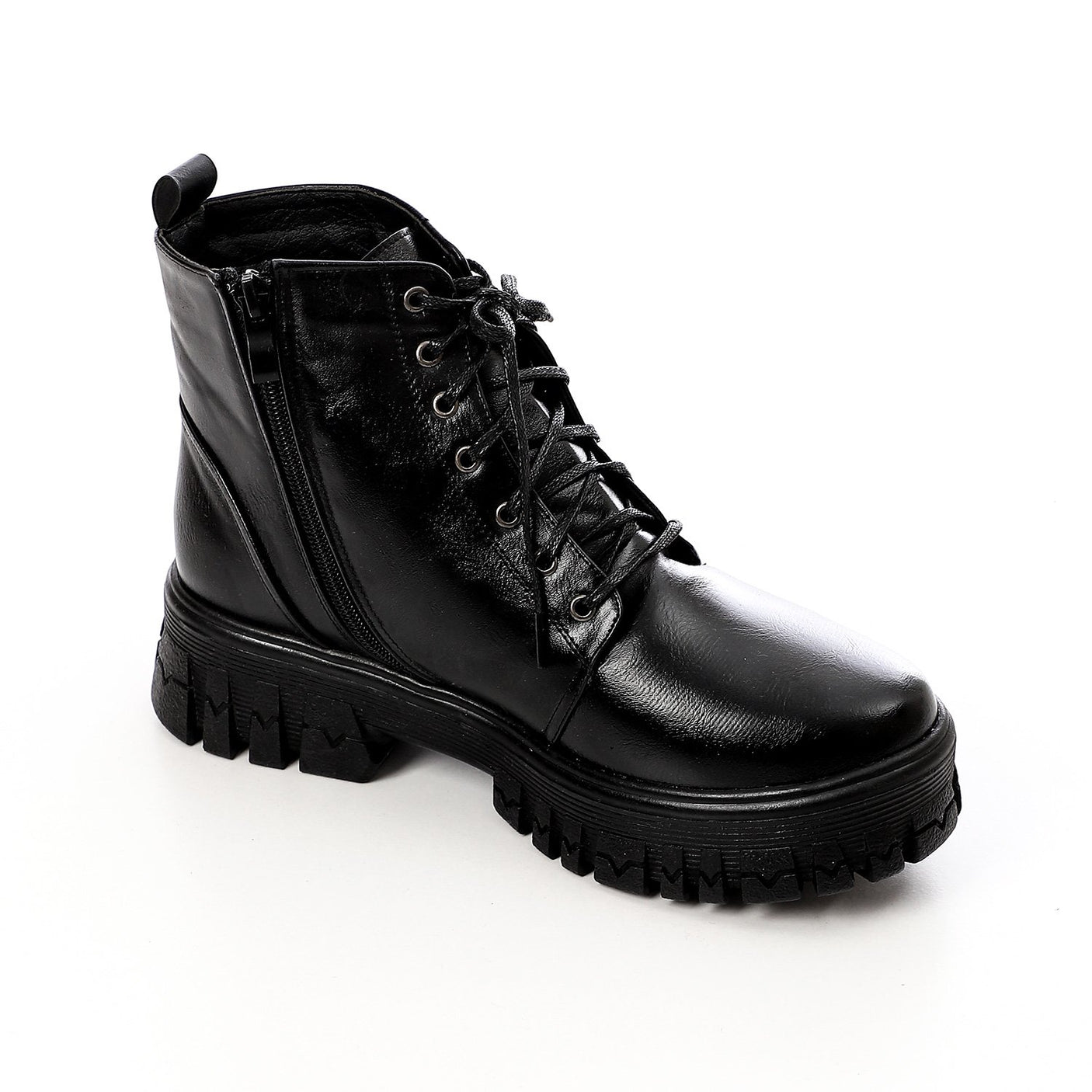 حذاء كاحل جلدي من XO STYLE