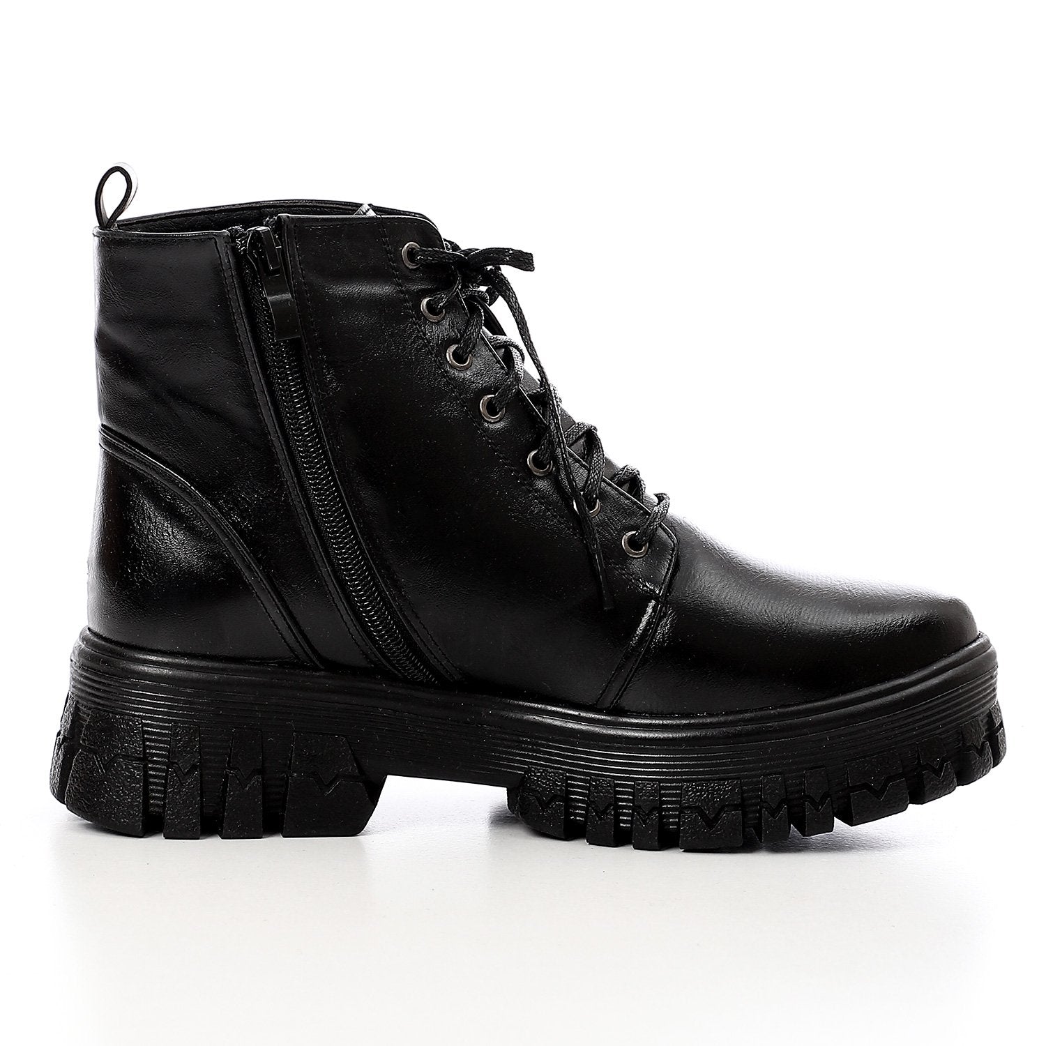 حذاء كاحل جلدي من XO STYLE