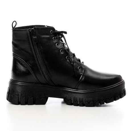 حذاء كاحل جلدي من XO STYLE