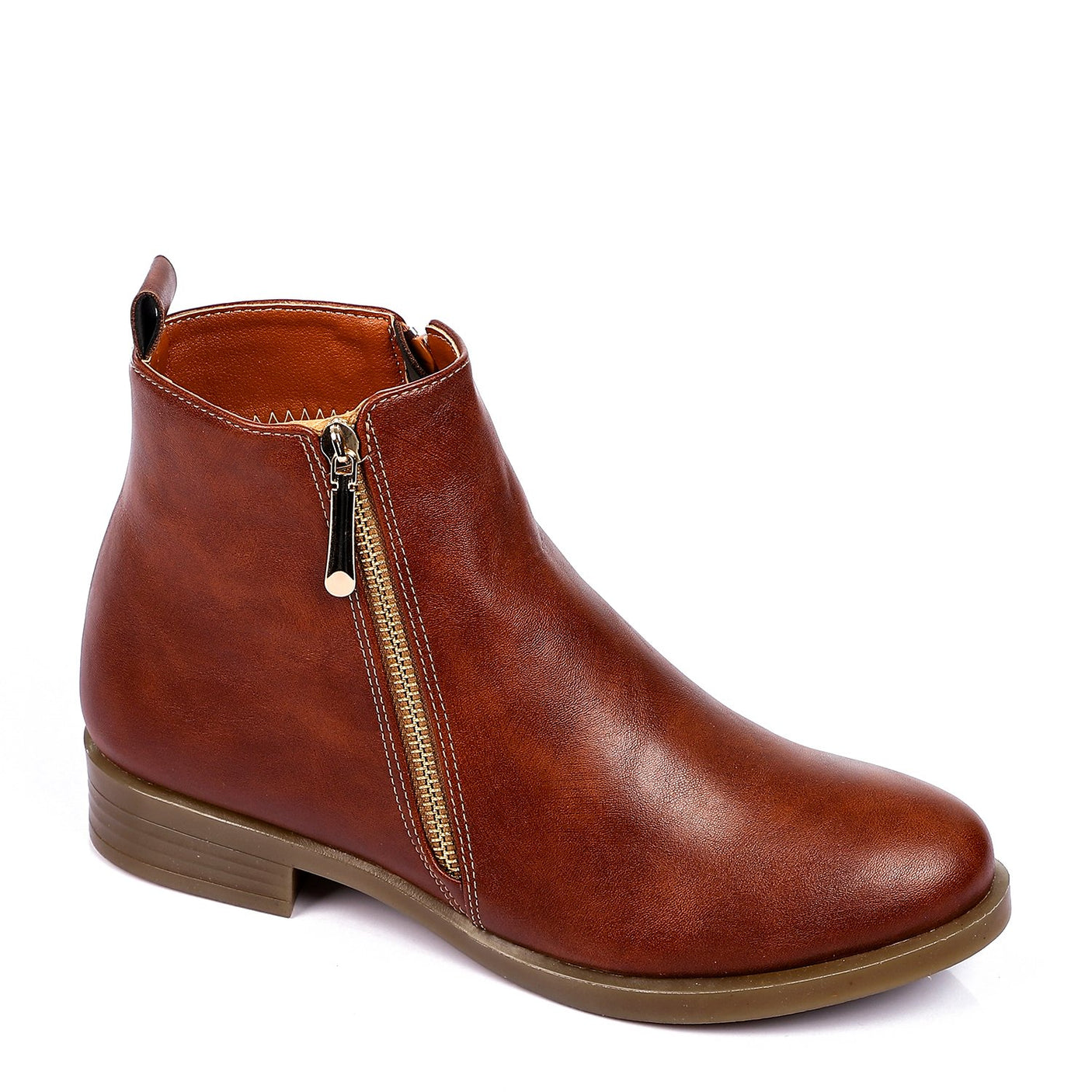 حذاء كاحل جلدي من XO STYLE