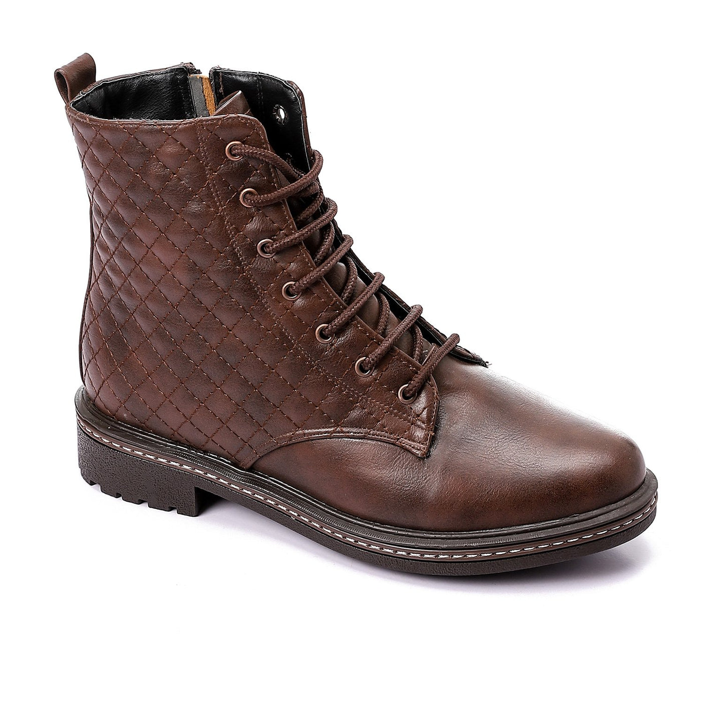 حذاء كاحل جلدي من XO STYLE