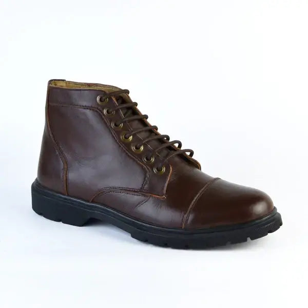 Leazus - Leather Derby Halfboot - 9001 Brown