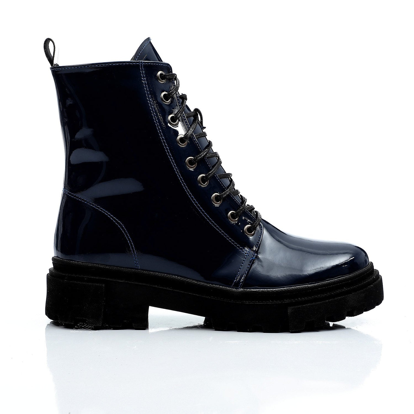 حذاء نصف بوت جلدي من طراز XO STYLE