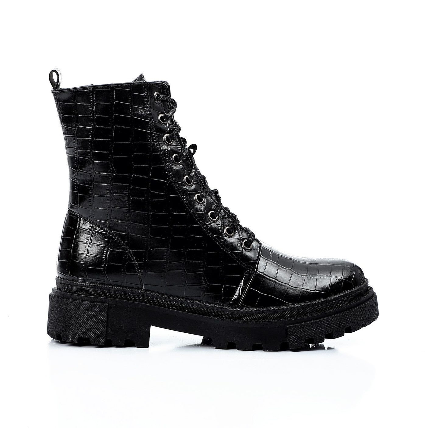 حذاء نصف بوت جلدي من طراز XO STYLE