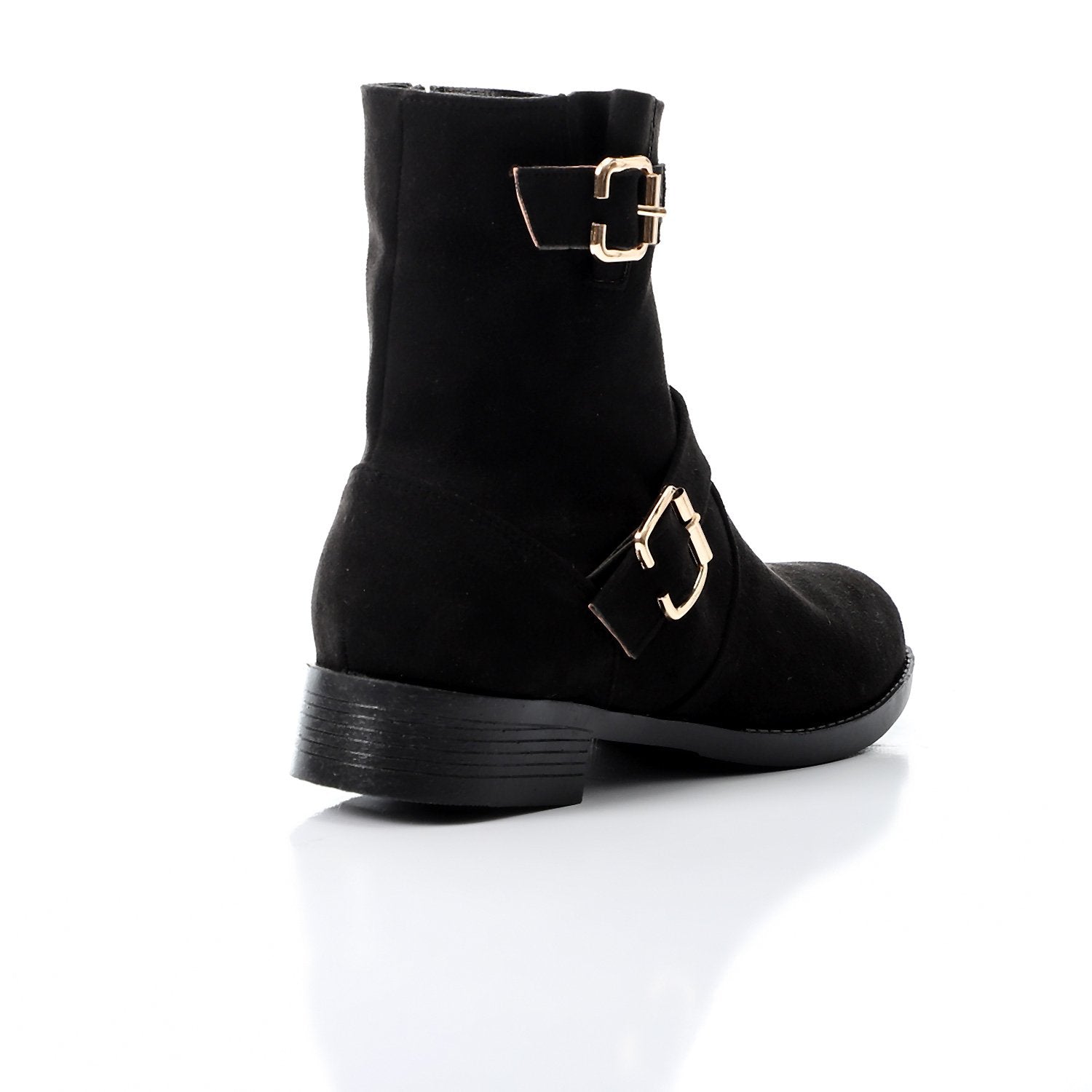 حذاء نصف بوت من جلد الغزال XO STYLE