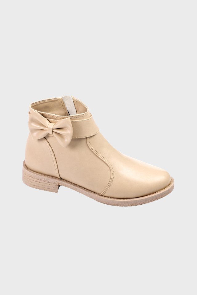 حذاء كاحل من الجلد بتصميم XO