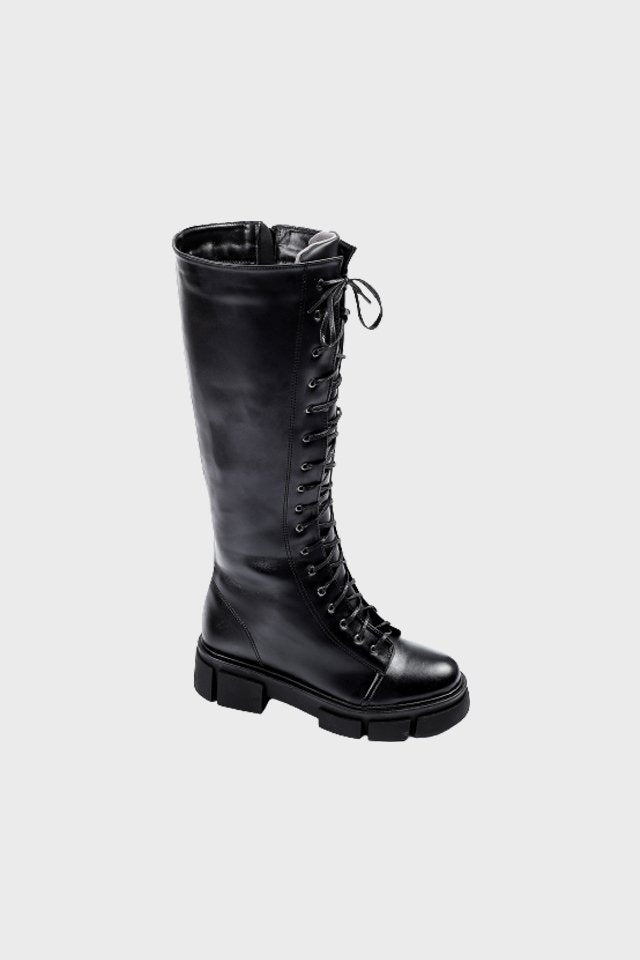 XO STYLE Leather Knee-High