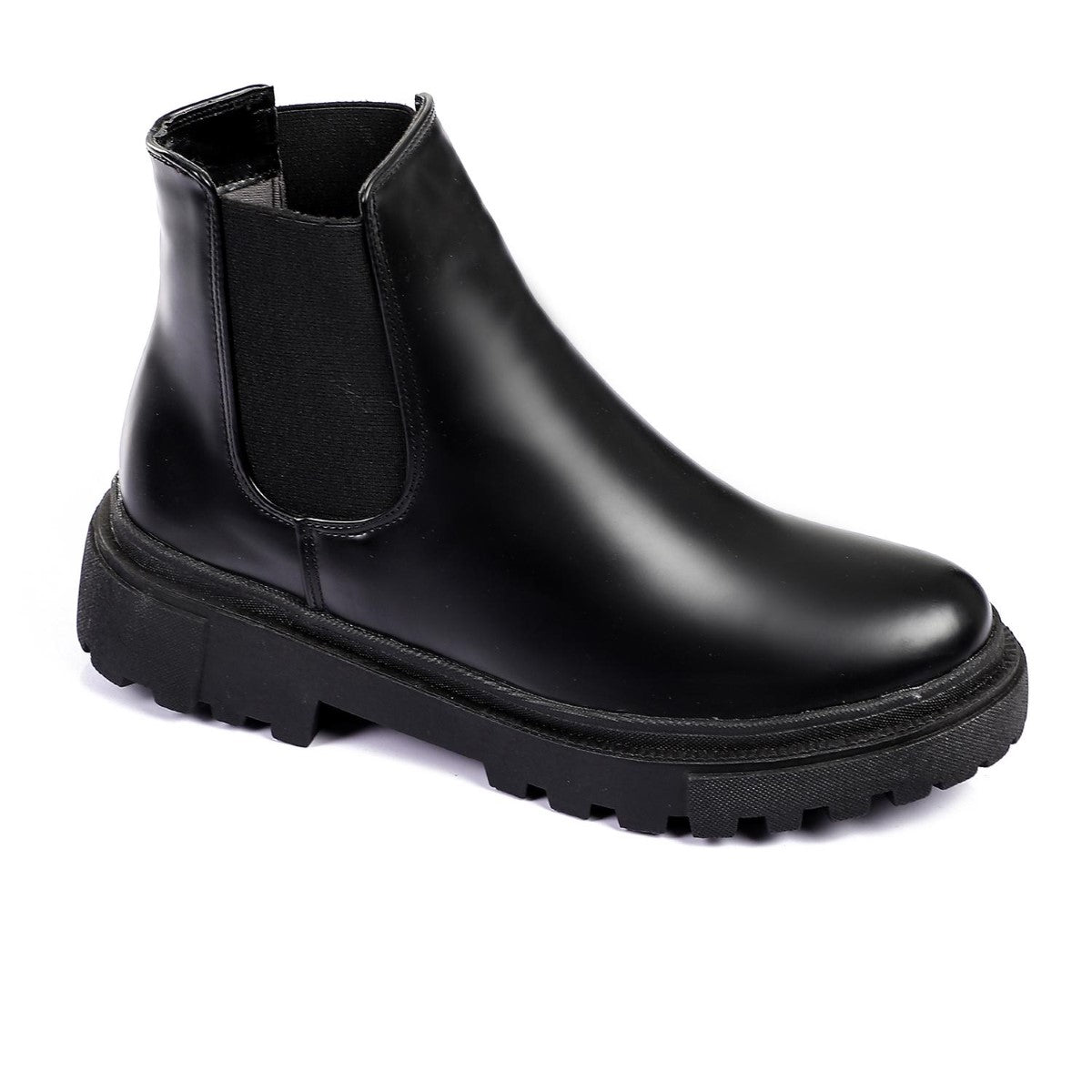 حذاء كاحل من الجلد بتصميم XO