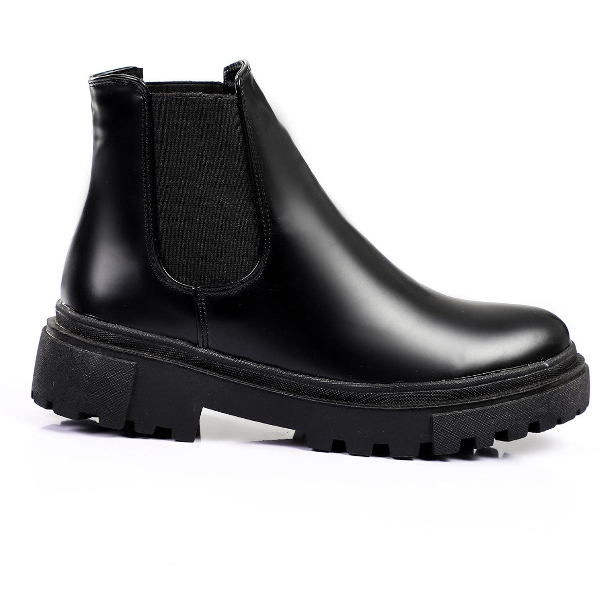 حذاء كاحل من الجلد بتصميم XO