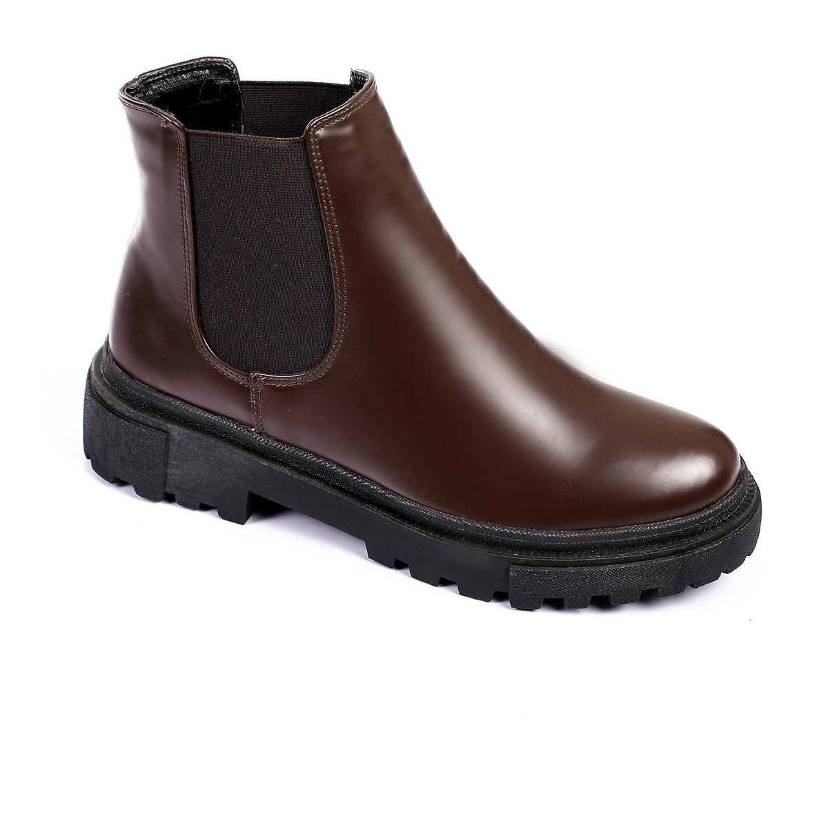 حذاء كاحل من الجلد بتصميم XO