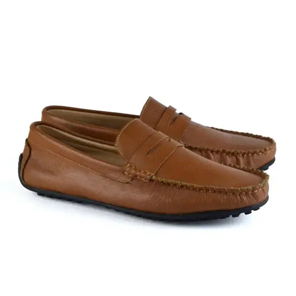 Leazus - LEATHER MOCCASIN SHOES - M500 HAVAN