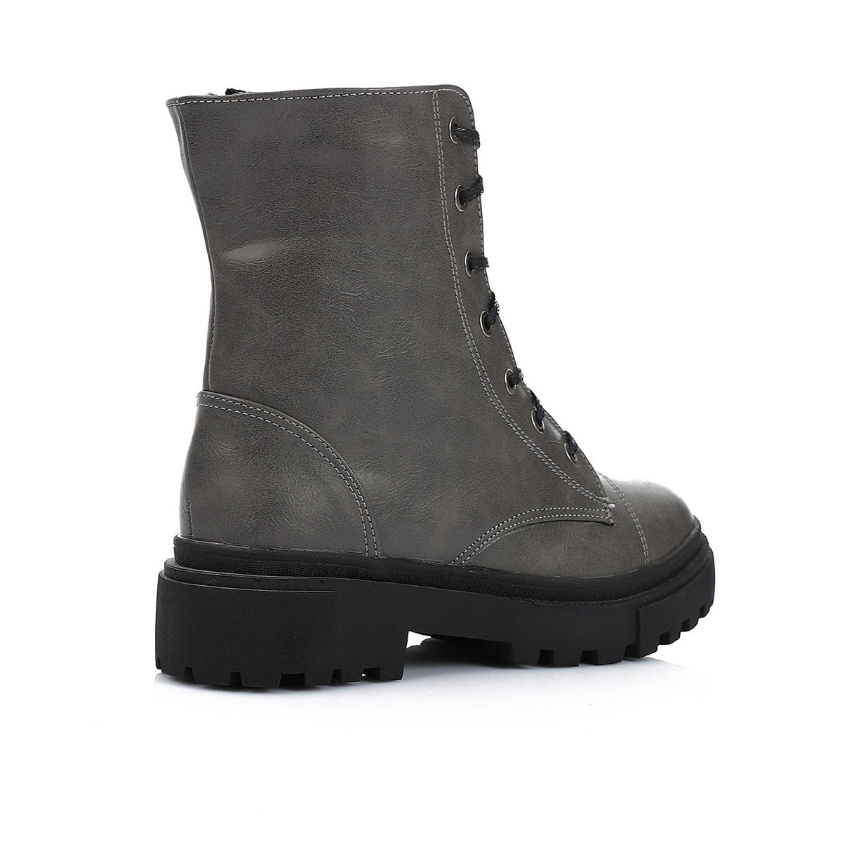 XO - حذاء كاحل جلدي - 1301 رمادي