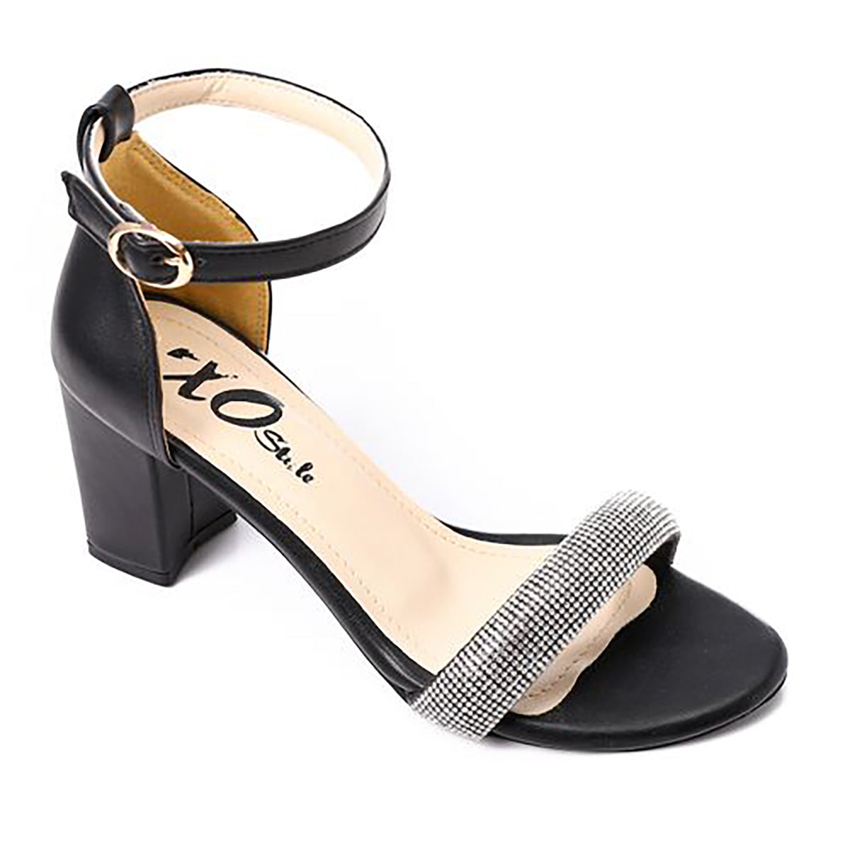 XO STYLE - صندل زفاف نسائي بكعب - خامات عالية الجودة 7 سم