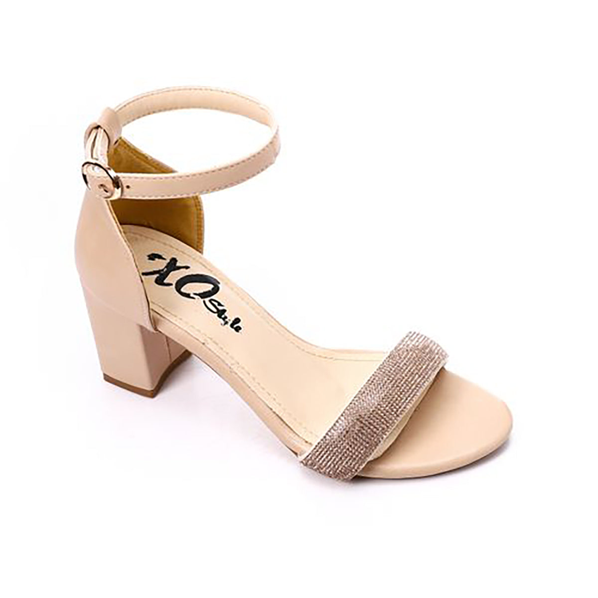 XO STYLE - صندل زفاف نسائي بكعب - خامات عالية الجودة 7 سم