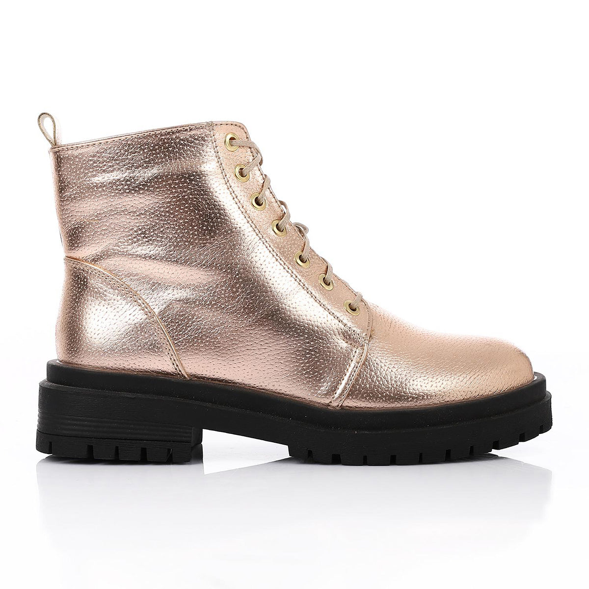 XO - Leather Ankle Boot - Silver