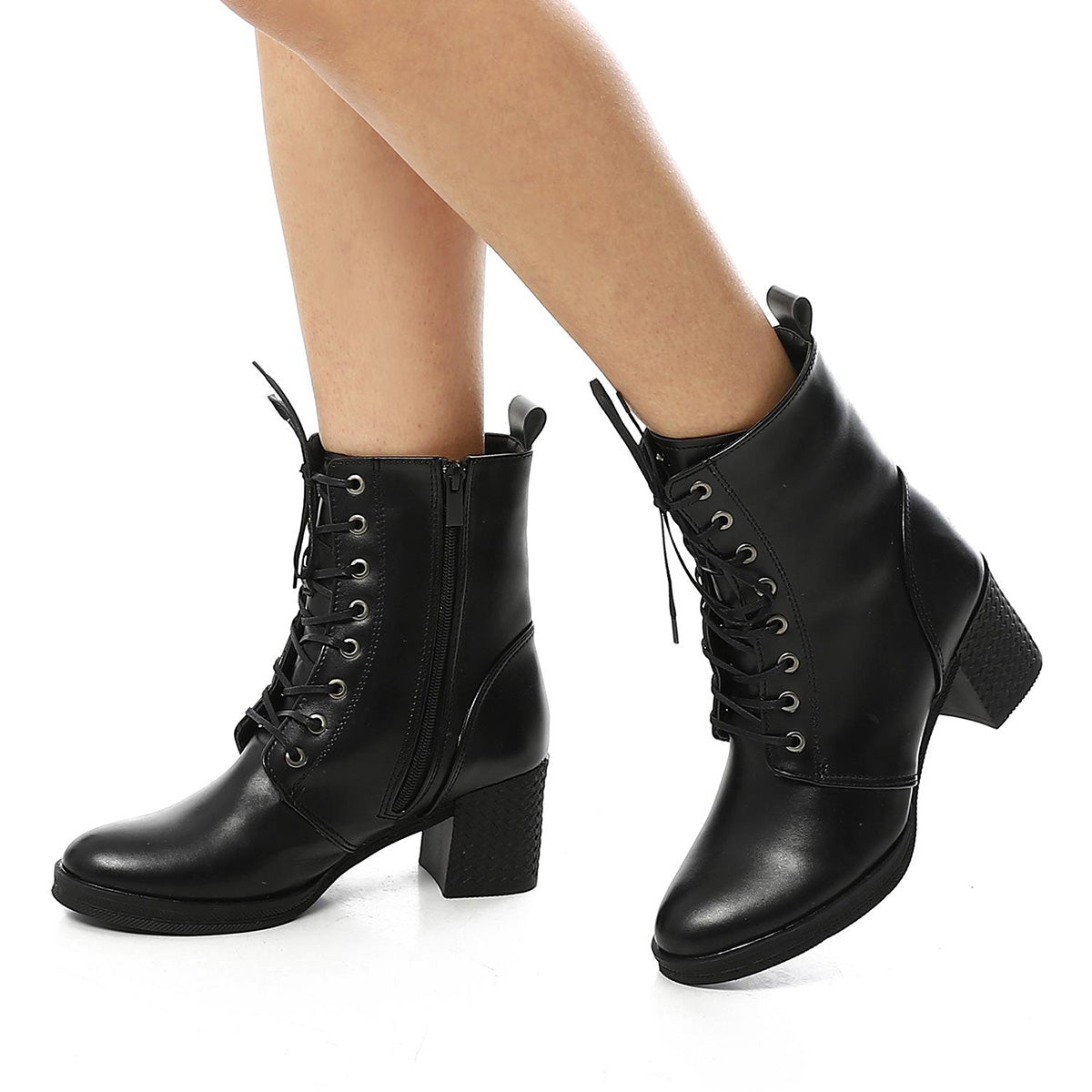XO - Leather Ankle Boot -Black